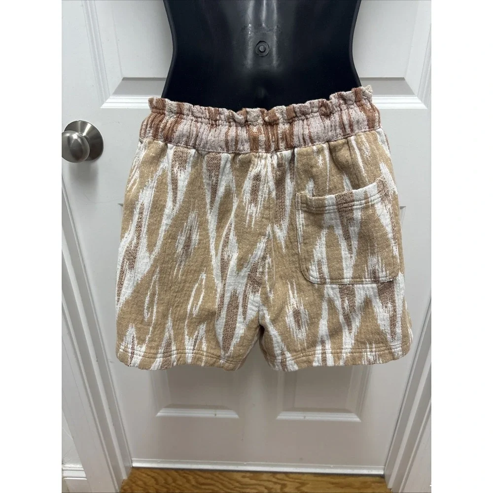 Aerie Women's Brown Tan Comfy‎ Tribal Drawstring Elastic Waist Shorts - Medium